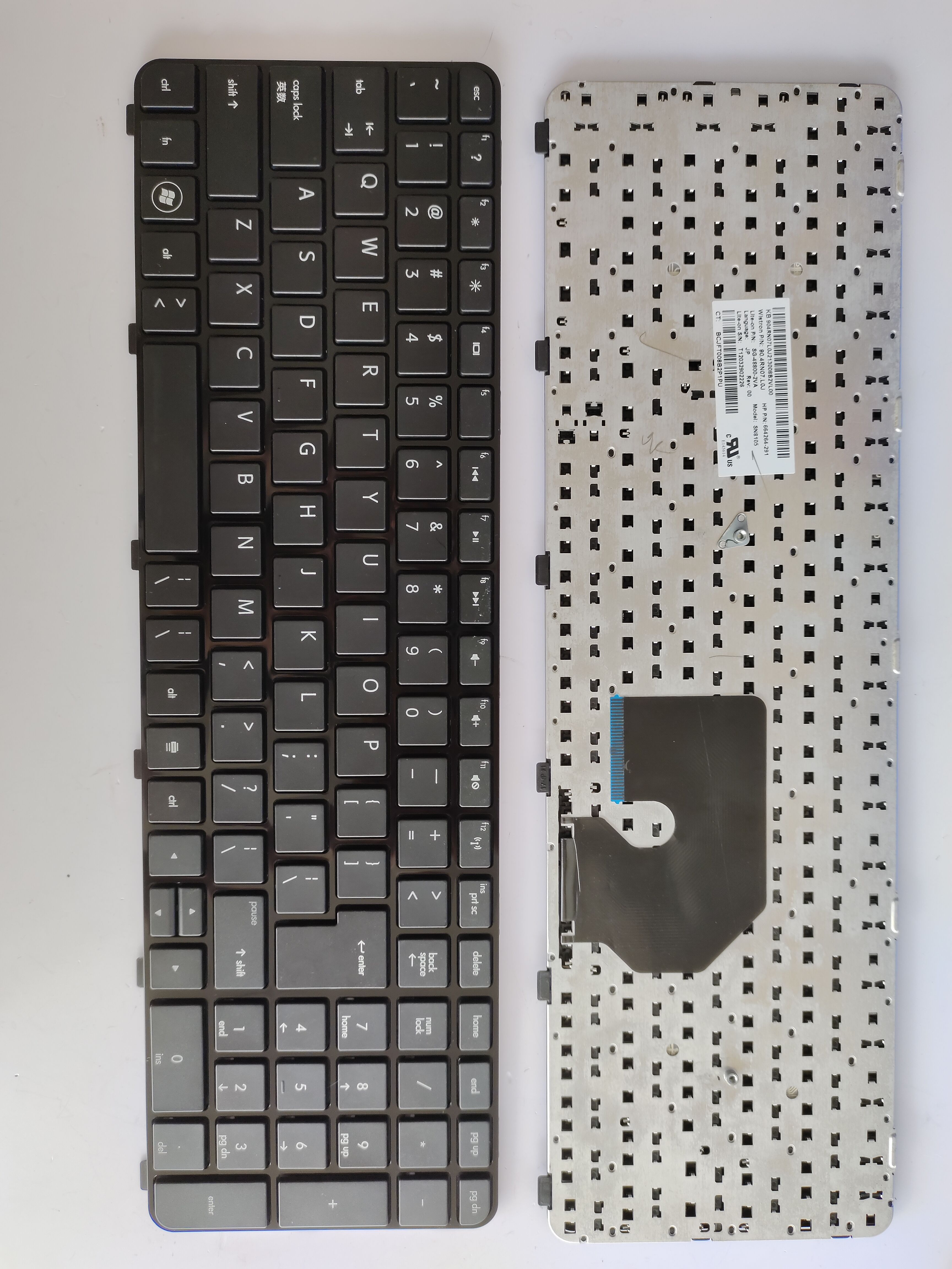 Picture of New Replacement Laptop Keyboard For HP DV7-6000 BLACK FRAME BLACK (OEM) UI Layout